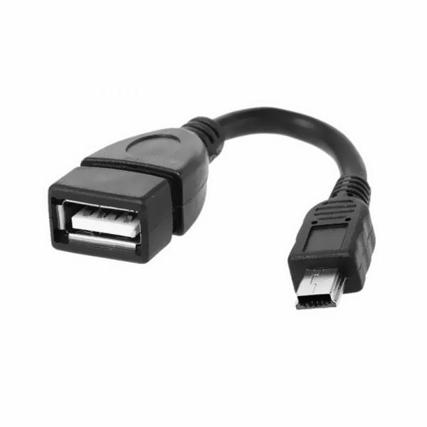 Cabo Adaptador Mini USB para USB Fêmea - Microfins 