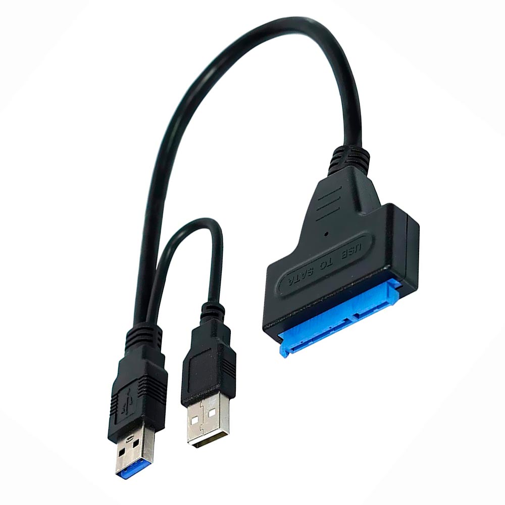 Cabo Adaptador USB 3.0 para F3 SATA HD SSD / 2.5" / 3.5" + USB 2.0 FY-774