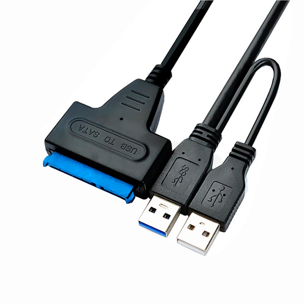 Cabo Adaptador USB 3.0 para F3 SATA HD SSD / 2.5" / 3.5" + USB 2.0 FY-774