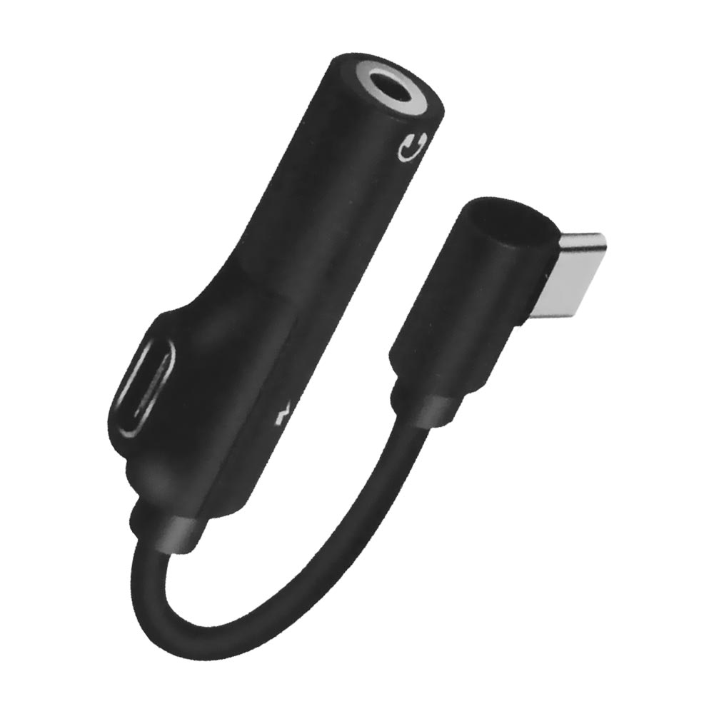 Cabo Adaptador USB-C Macho para Áudio 3.5MM Fêmea / USB-C Fêmea Satellite AL-07
