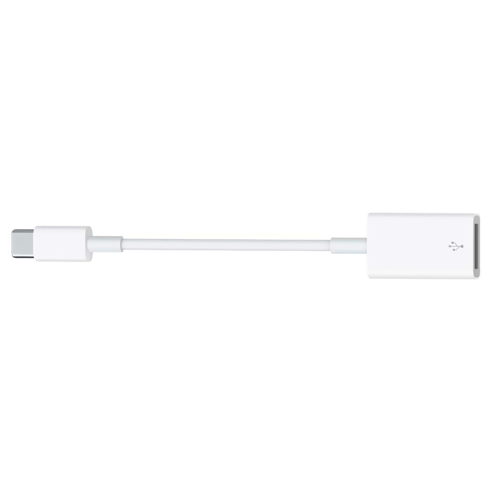 Cabo Adaptador USB-C Macho para USB 2.0 Fêmea - Branco Apple MJ1M2AM/A