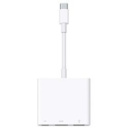Cabo Adaptador USB-C Macho para USB-C Fêmea / HDMI / USB 2.0 - Branco Apple MUF82AM/A