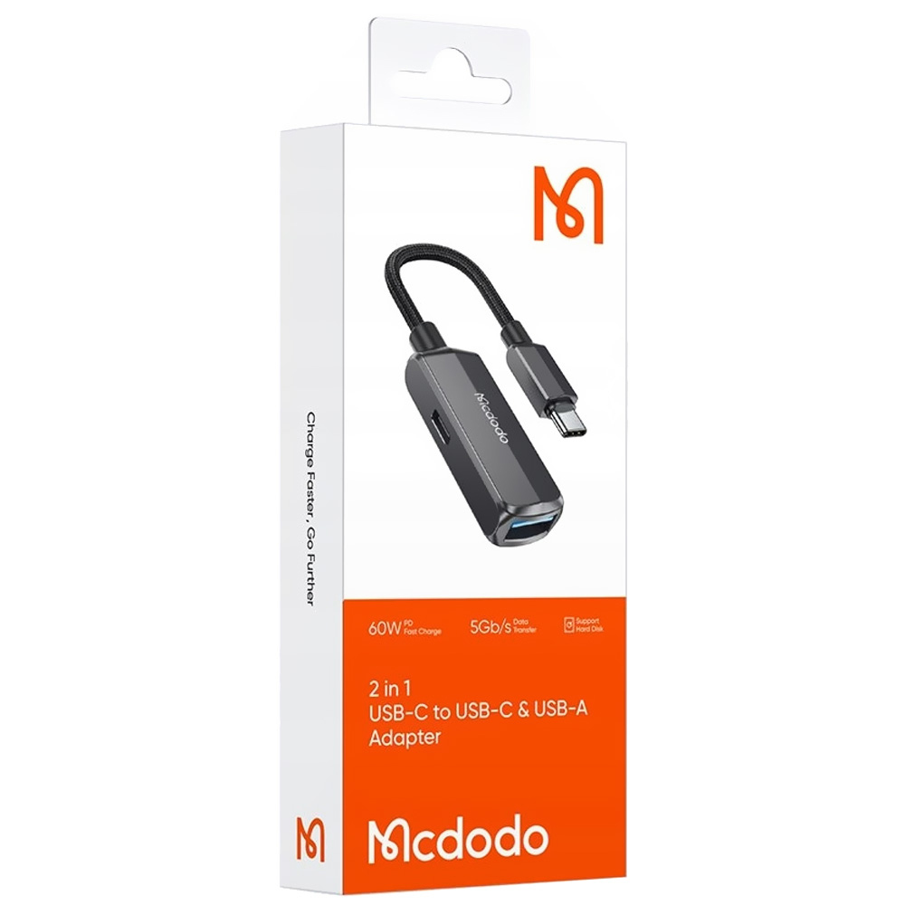 Cabo Adaptador USB-C Macho para USB-C Fêmea / USB 3.0 Mcdodo CA-2830