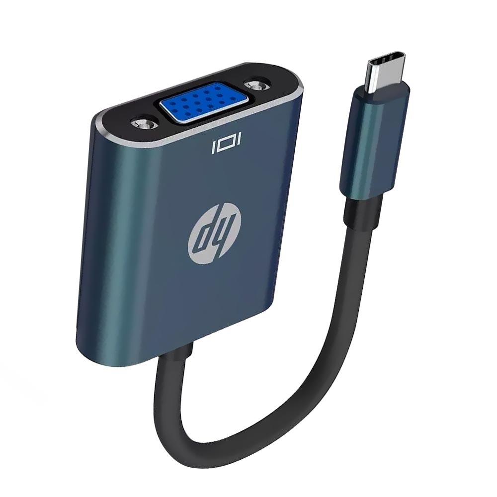 Cabo Adaptador USB-C Macho para VGA Fêmea HP DHC-CT201