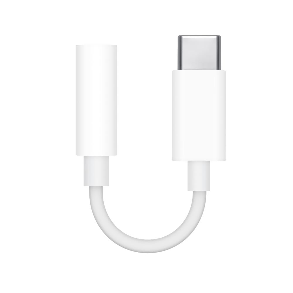 Cabo Adaptador USB USB-C para Áudio 3.5MM - Branco Apple MU7E2AM/A
