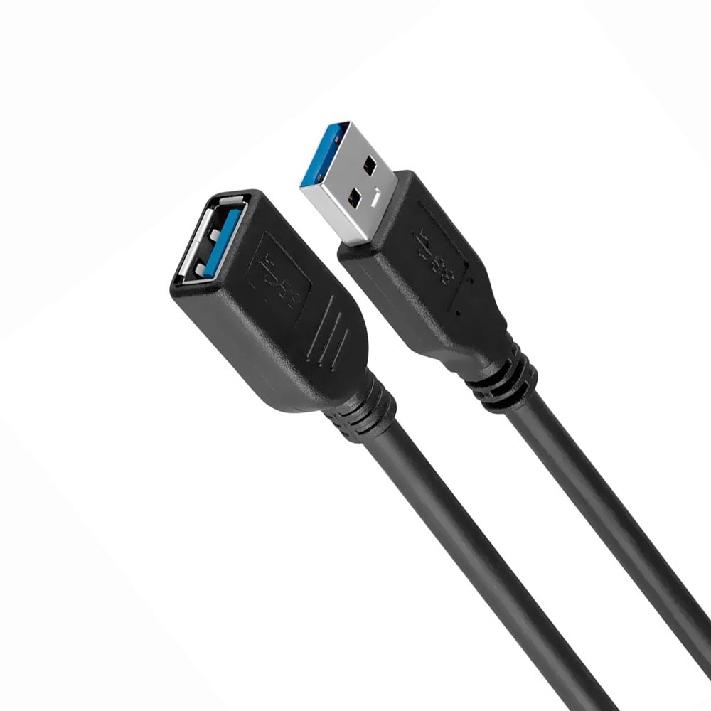 Cabo de Extensão USB para USB 3.0 - 1.8M Preto