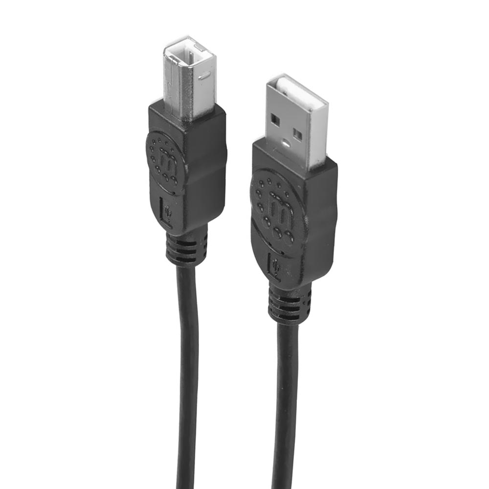 Cabo para Impressora USB 2.0 Preto - 1.80M Manhattan 333368