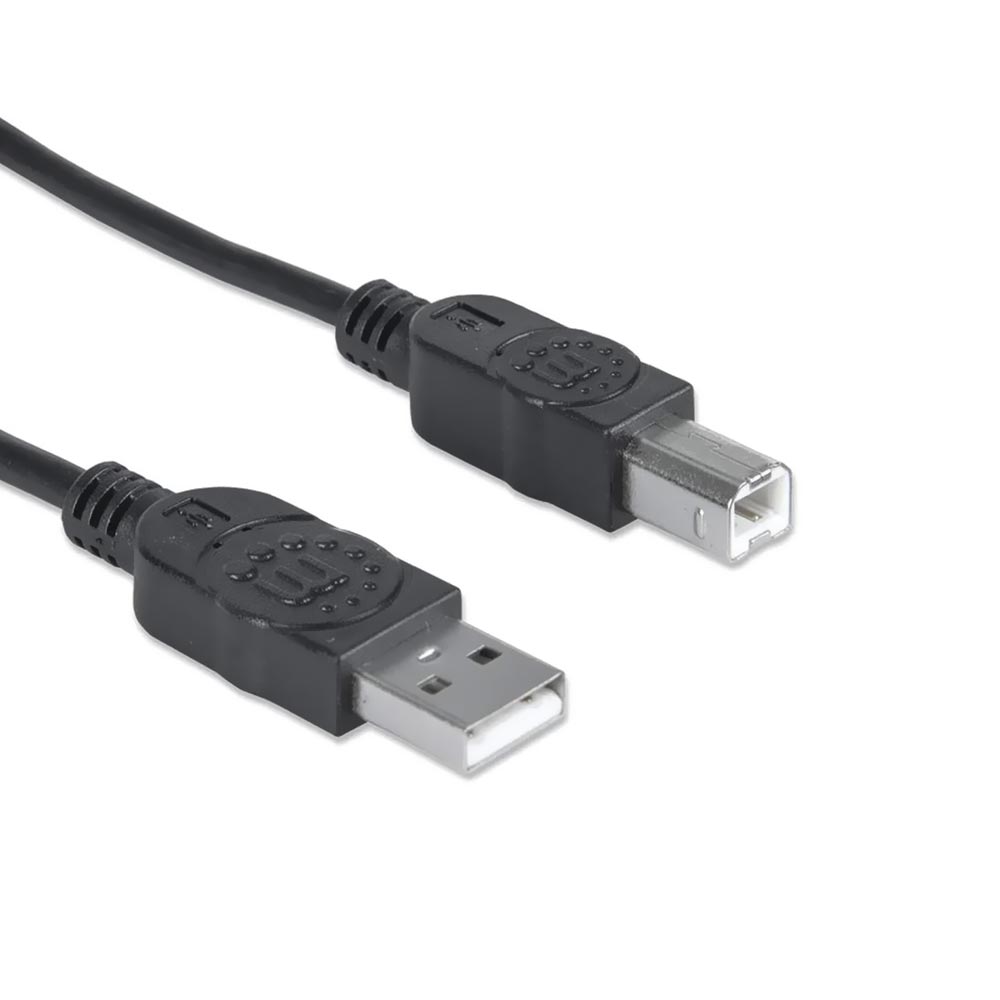 Cabo para Impressora USB 2.0 Preto - 1.80M Manhattan 333368