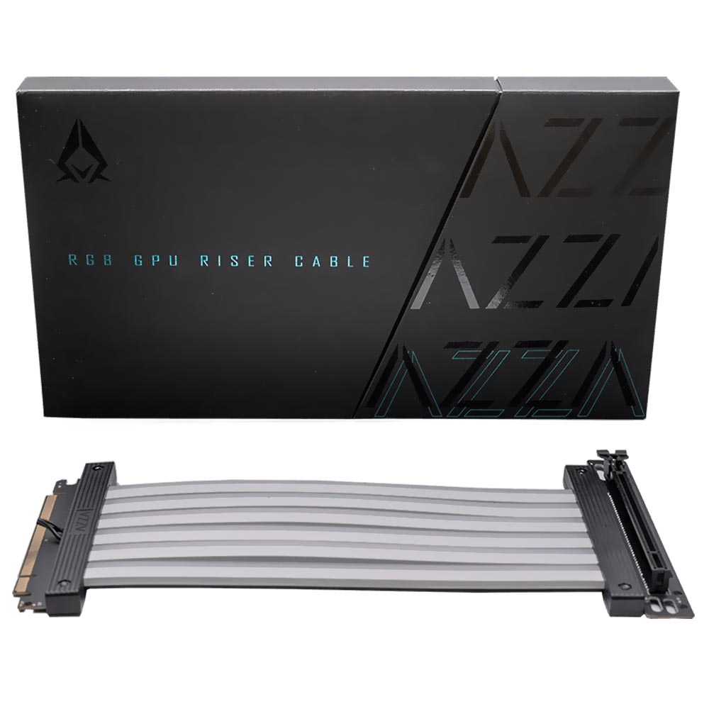 Cabo Riser GPU AZZA ACAZ-20RL RGB PCIe 3.0 x 16 180°