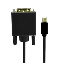 Cabo Adaptador Mini DisplayPort para DVI Macho 24+1 1.8M - Preto