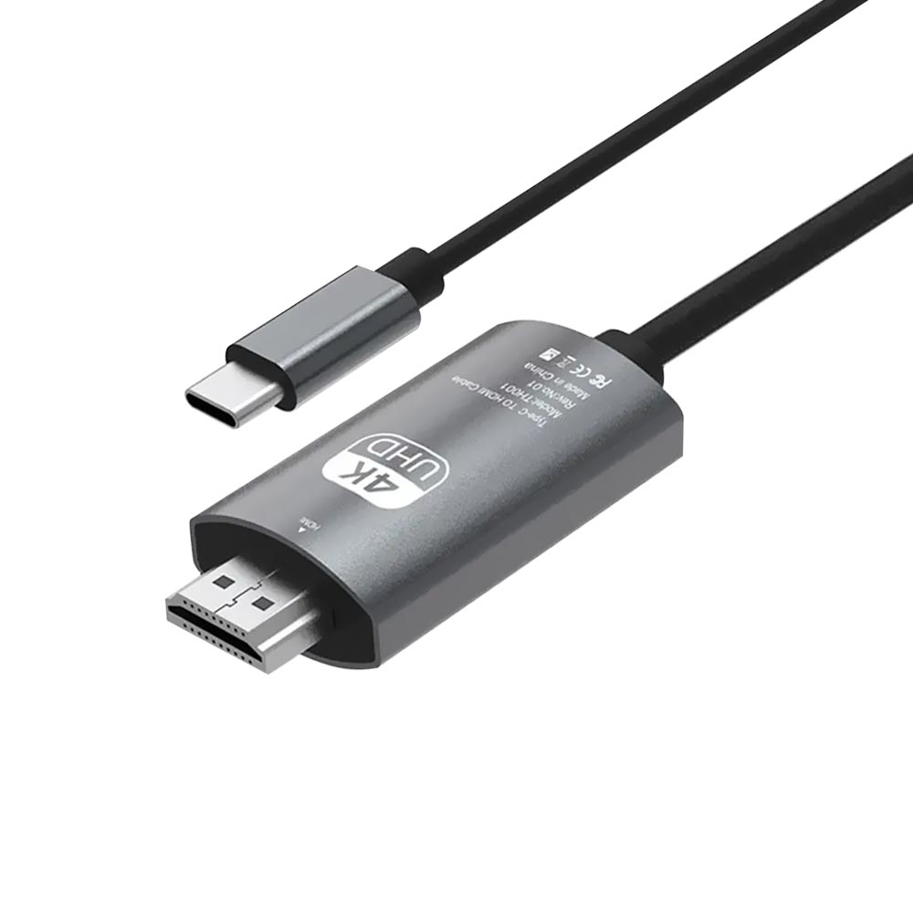 Cabo Adaptador USB-C Macho para HDMI Macho 4k / 30Hz Cinza - 2M