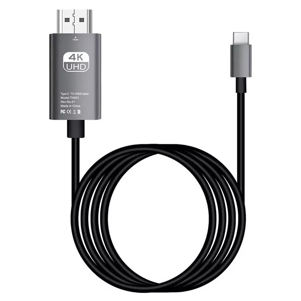 Cabo Adaptador USB-C Macho para HDMI Macho 4k / 30Hz Cinza - 2M