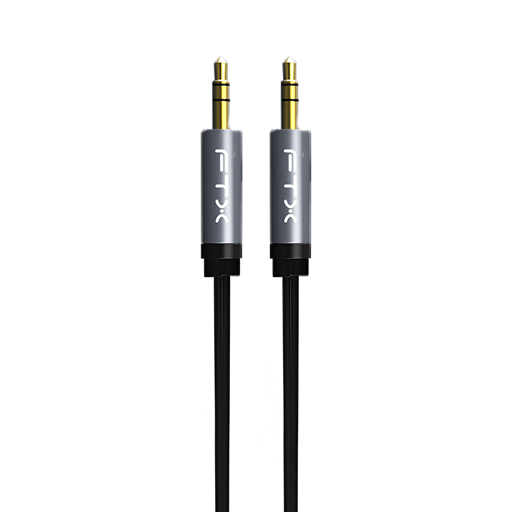 Cabo Auxiliar Áudio Estereo FTX CT-AV311-P11GN-SG1 / 1M / 3.5MM - Preto