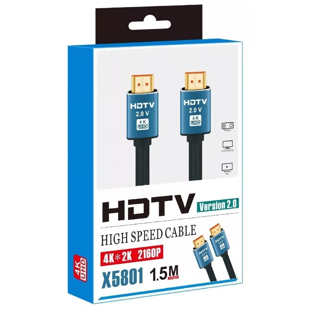 Cabo HDMI para HDMI - 1.5M High Speed 4K HDTV V2.0 X5801