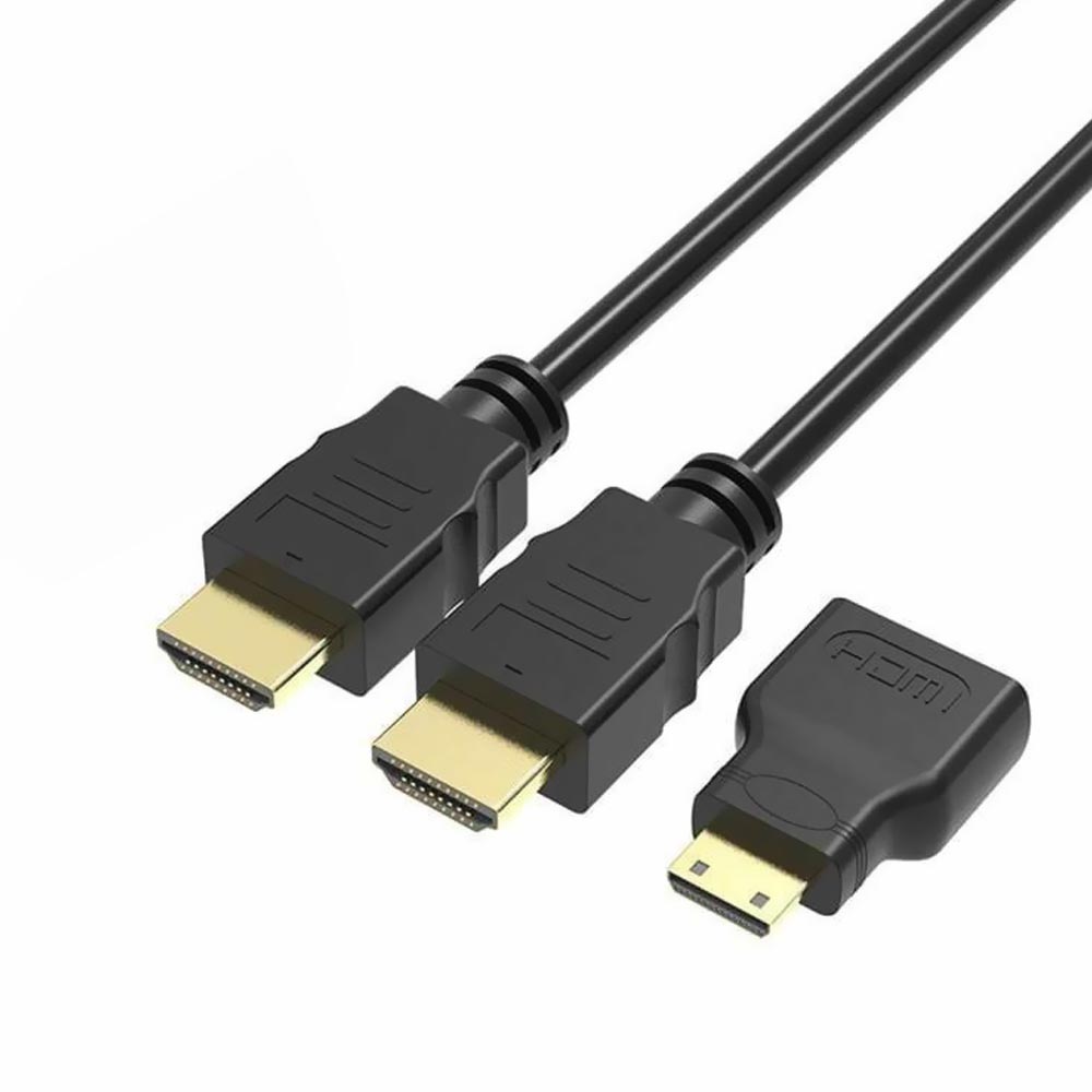 Cabo HDMI para HDMI - 3M Microfins 3D/1080P + Adaptador Mini HDMI