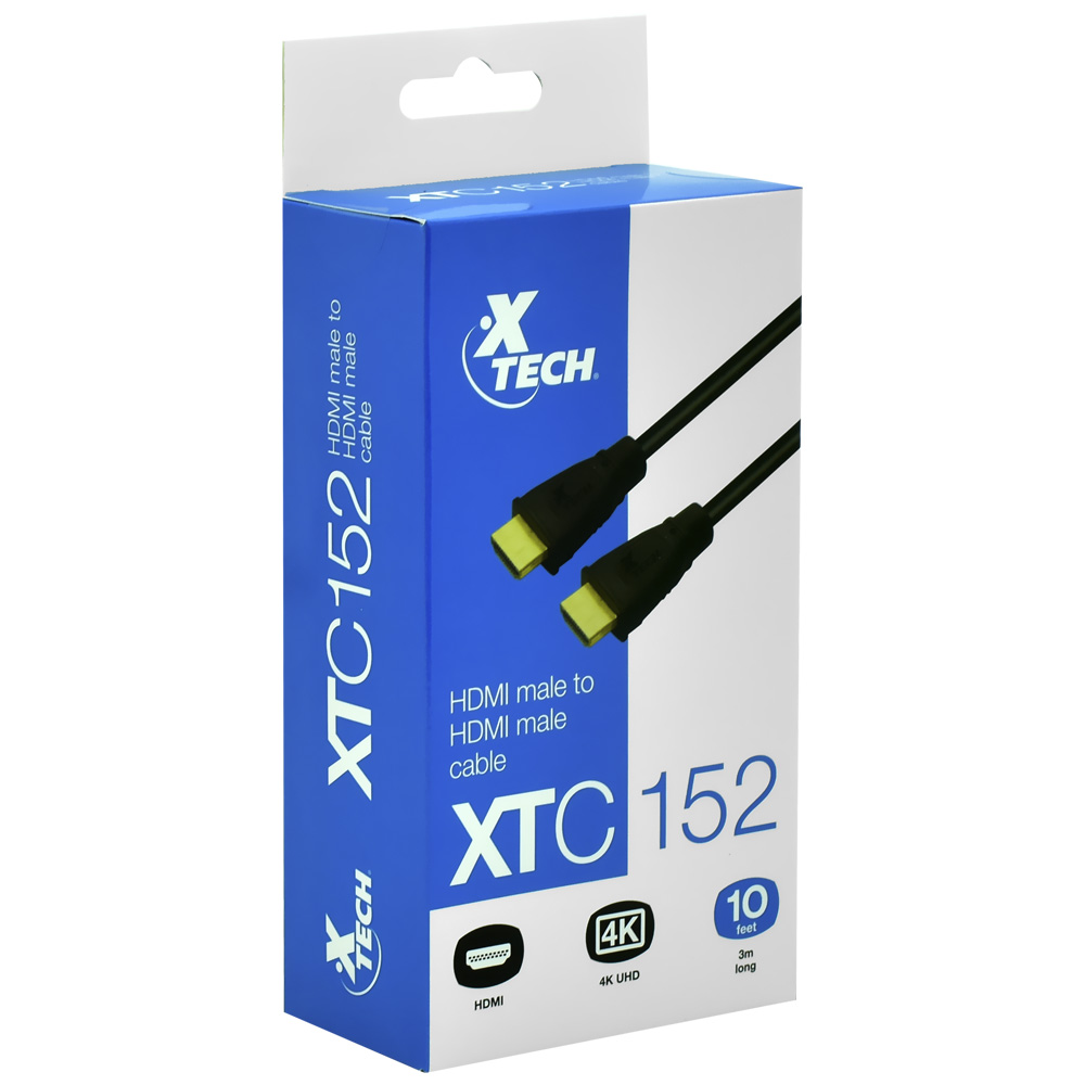 Cabo HDMI para HDMI - 3M Xtech XTC-152 4K UHD