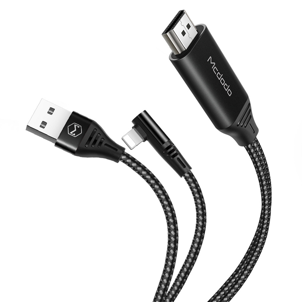 Cabo Mcdodo CA-6400 HDTV Lightning Macho para USB Macho / HDMI Macho 2M - Preto
