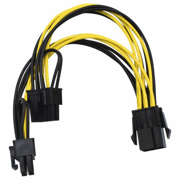 Cabo PCIe 8 Pinos para Placa de Vídeo 2 x 8 ( 6 + 2 ) Pinos Extensão