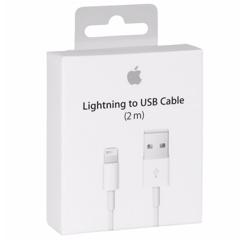 Cabo Apple Lightning A USB MD819FE/A 2M - Branco