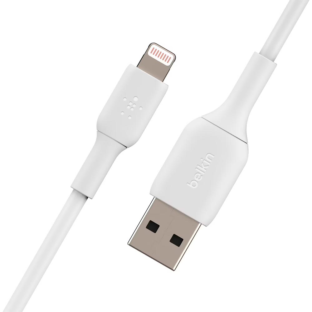 Cabo Belkin Lightning A USB CAA001BT1MWH Branco - 1M