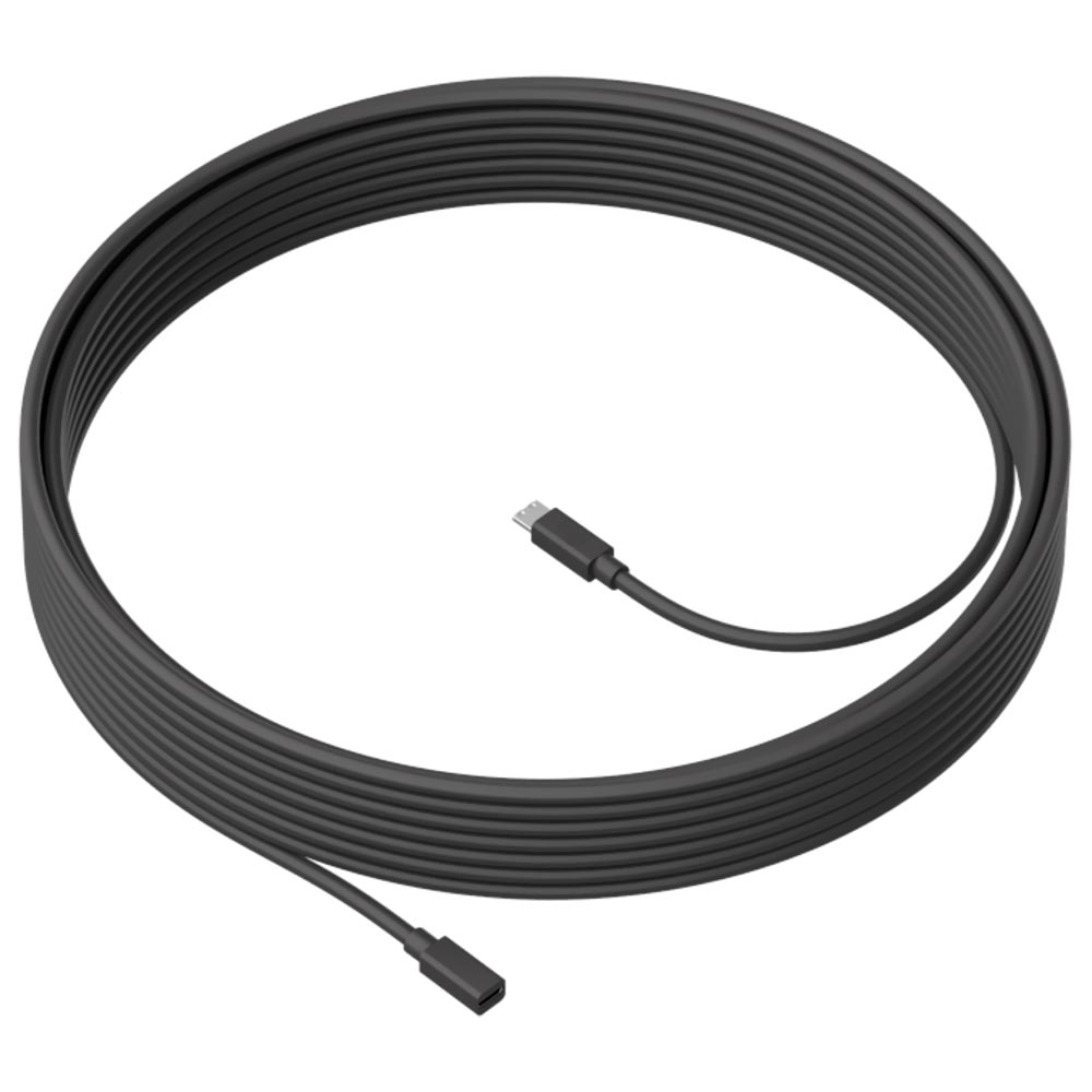 Cabo de Extensão para Microfone Meetup Preto - 10M Logitech (950-000005)