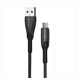 Cabo Ecopower Type-C Macho a USB Macho EP-6019 1M - Preto / Cinza