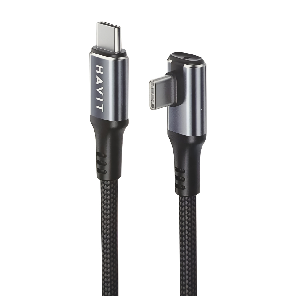 Cabo Havit USB-C Macho a USB-C Macho / 3M - Preto (CB6314)