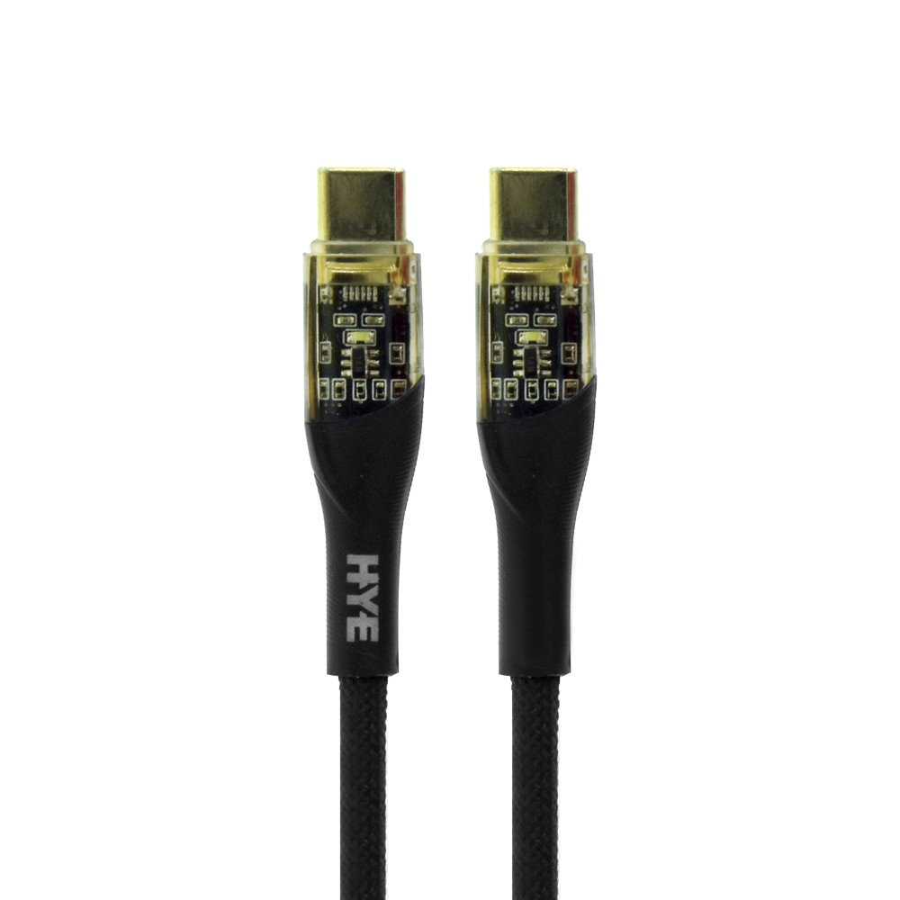 Cabo HYE HYEA5CC USB-C Macho A USB-C Macho 66W / 1M - Preto