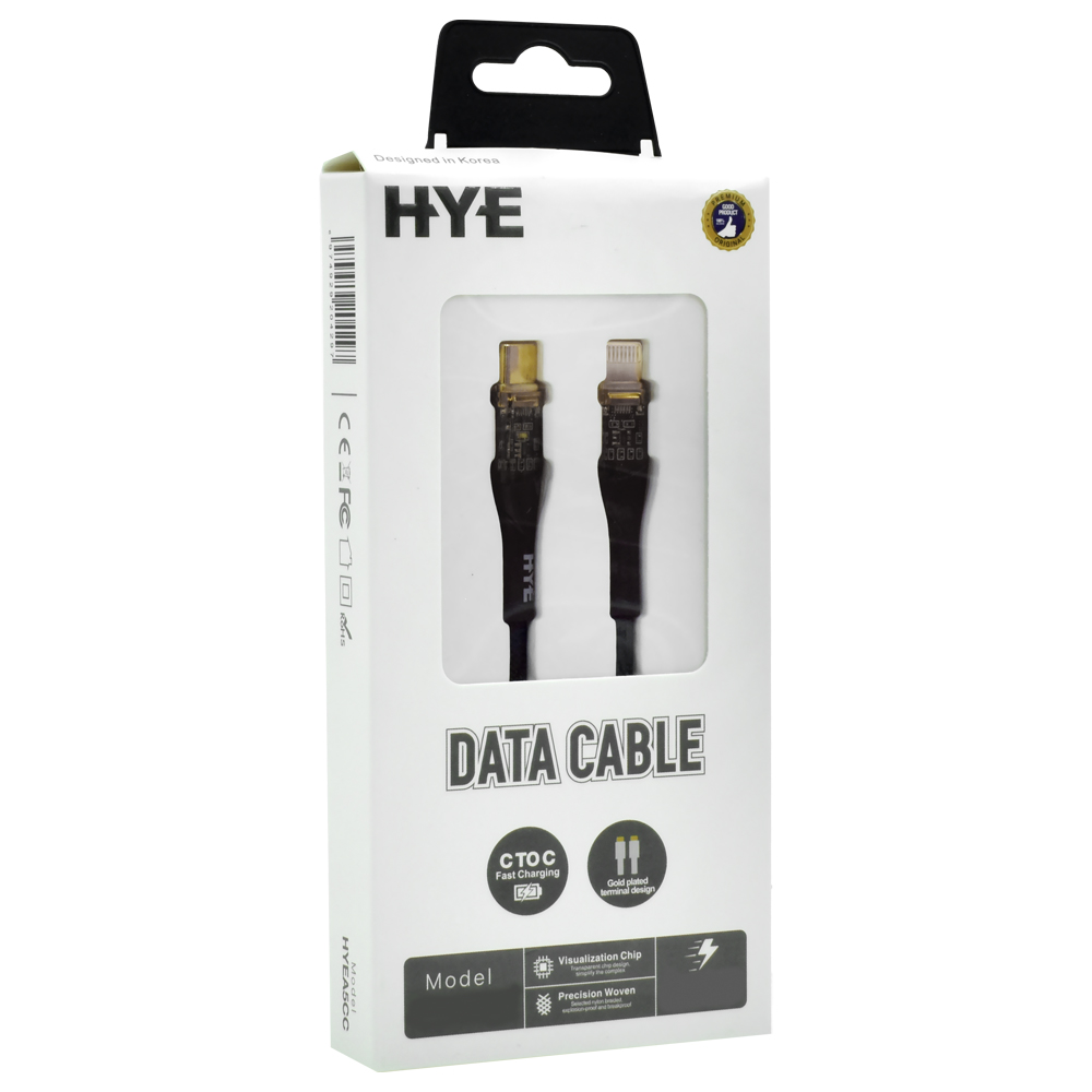 Cabo HYE HYEA5CL USB-C Macho A Lightning 30W / 1M - Preto