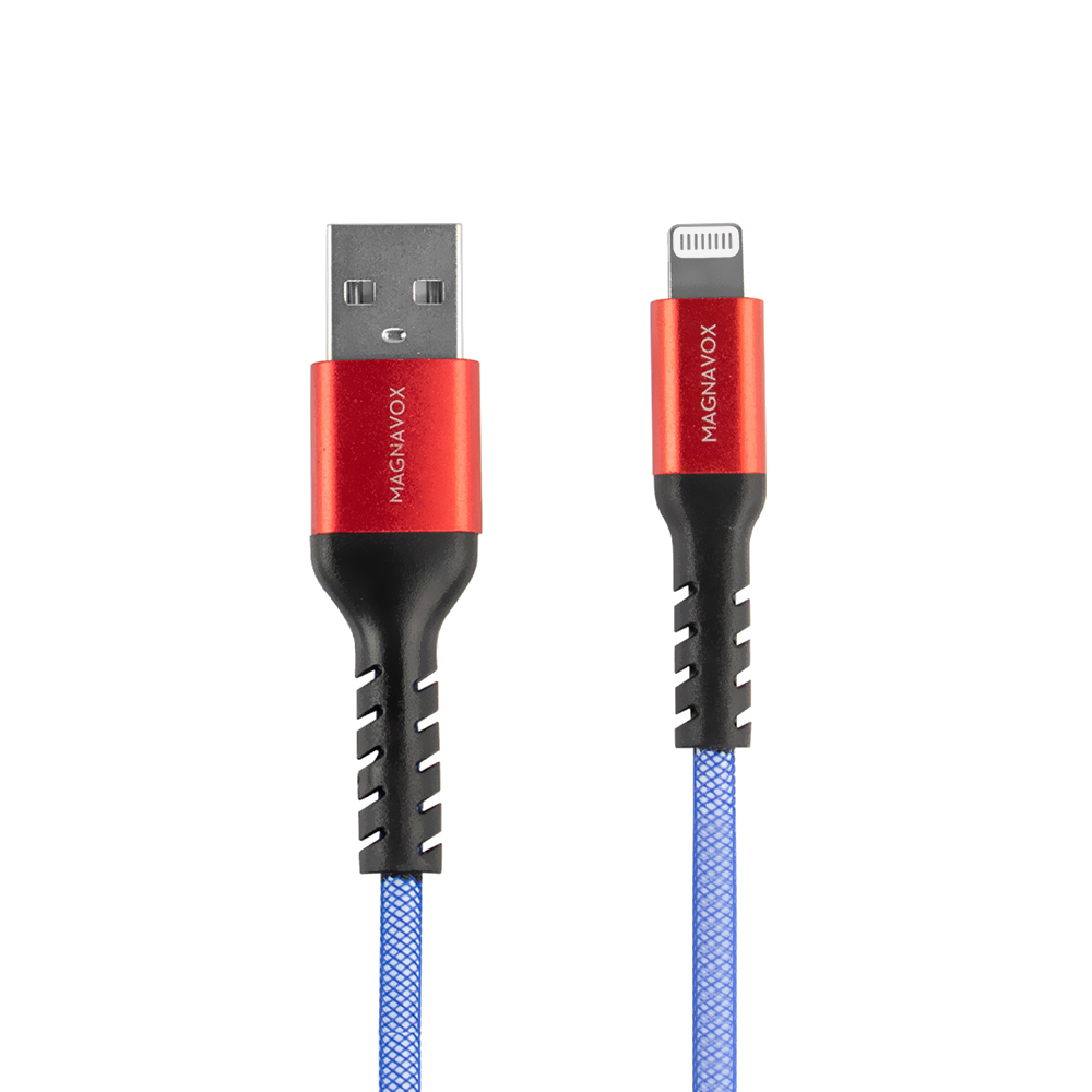 Cabo Magnavox MAC6419 Lightning A USB Macho 1.5M - Azul / Vermelho