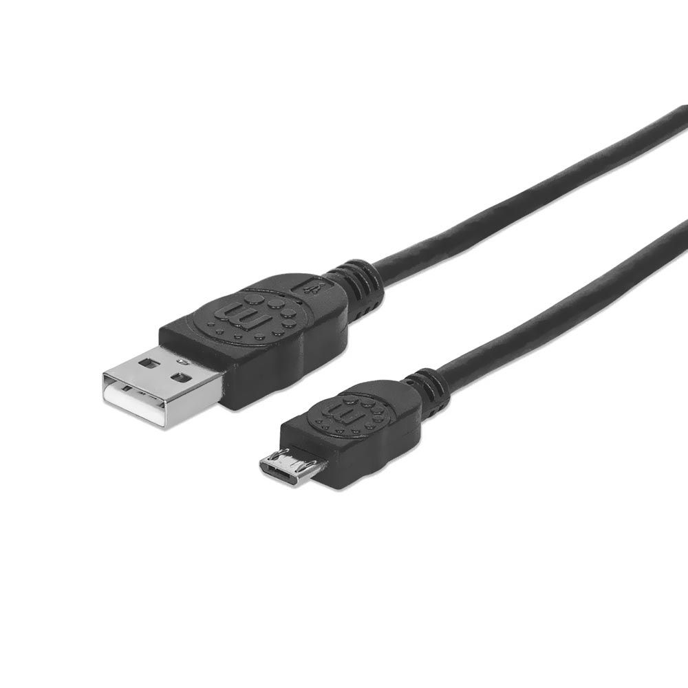 Cabo Manhattan 307178 Micro USB A USB Macho Preto - 1.8M