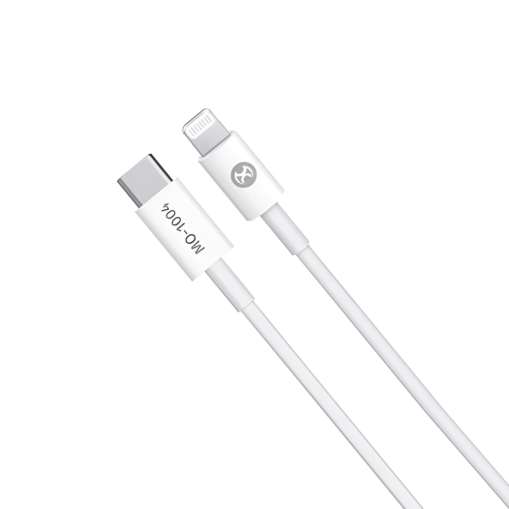 Cabo Mox MO-1004 USB-C Macho a Lightning / 1M - Branco
