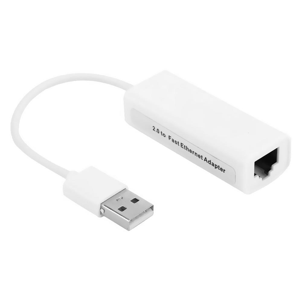 Adaptador de rede USB 2.0 para RJ45 HLD QTS-LAN8152B - Branco