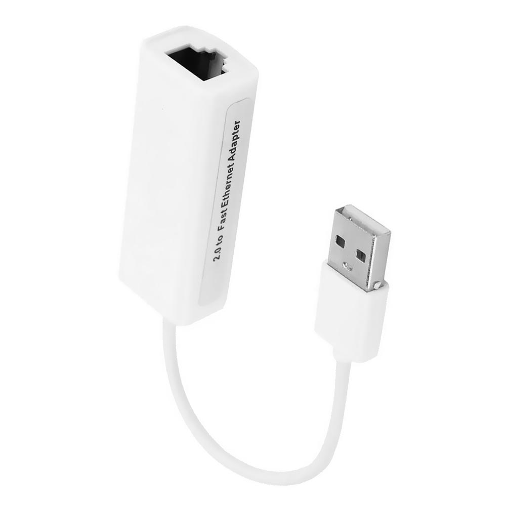 Adaptador de rede USB 2.0 para RJ45 HLD QTS-LAN8152B - Branco