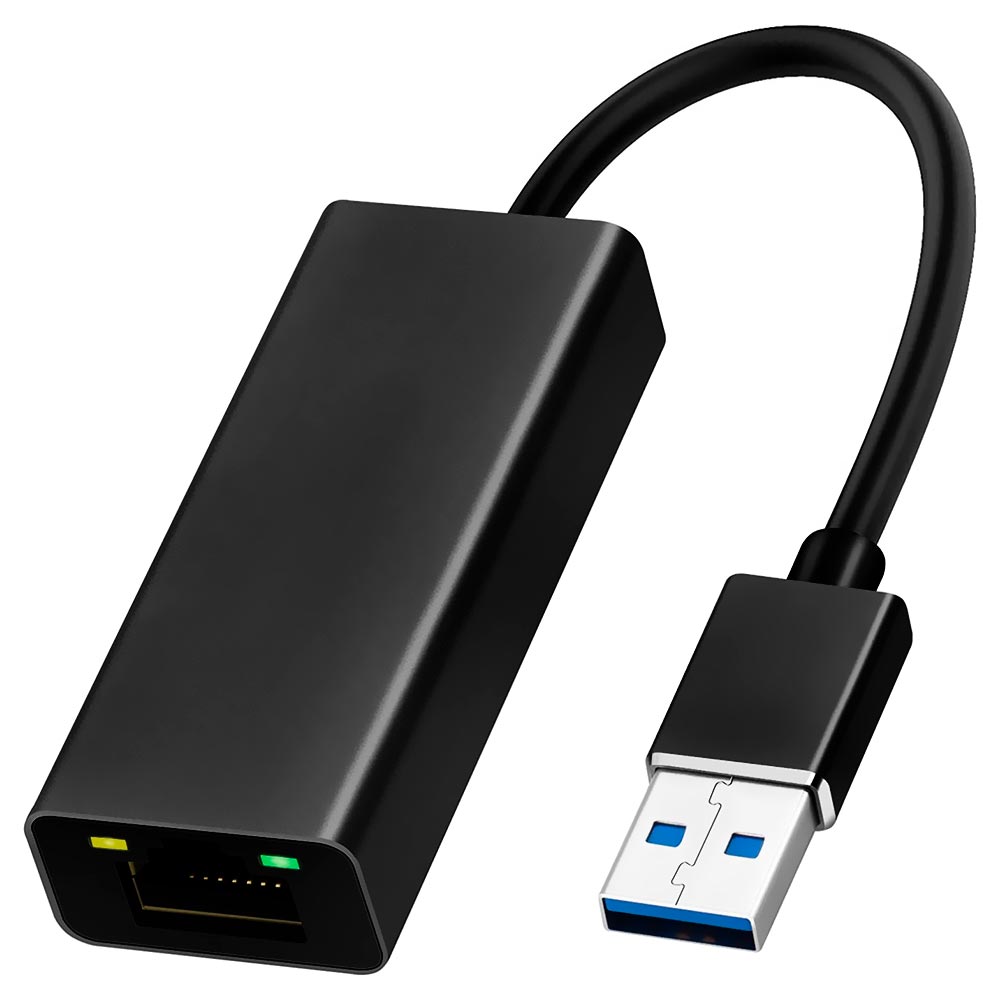 Adaptador de rede USB 3.0 para RJ45 / 1000Mbps - Preto