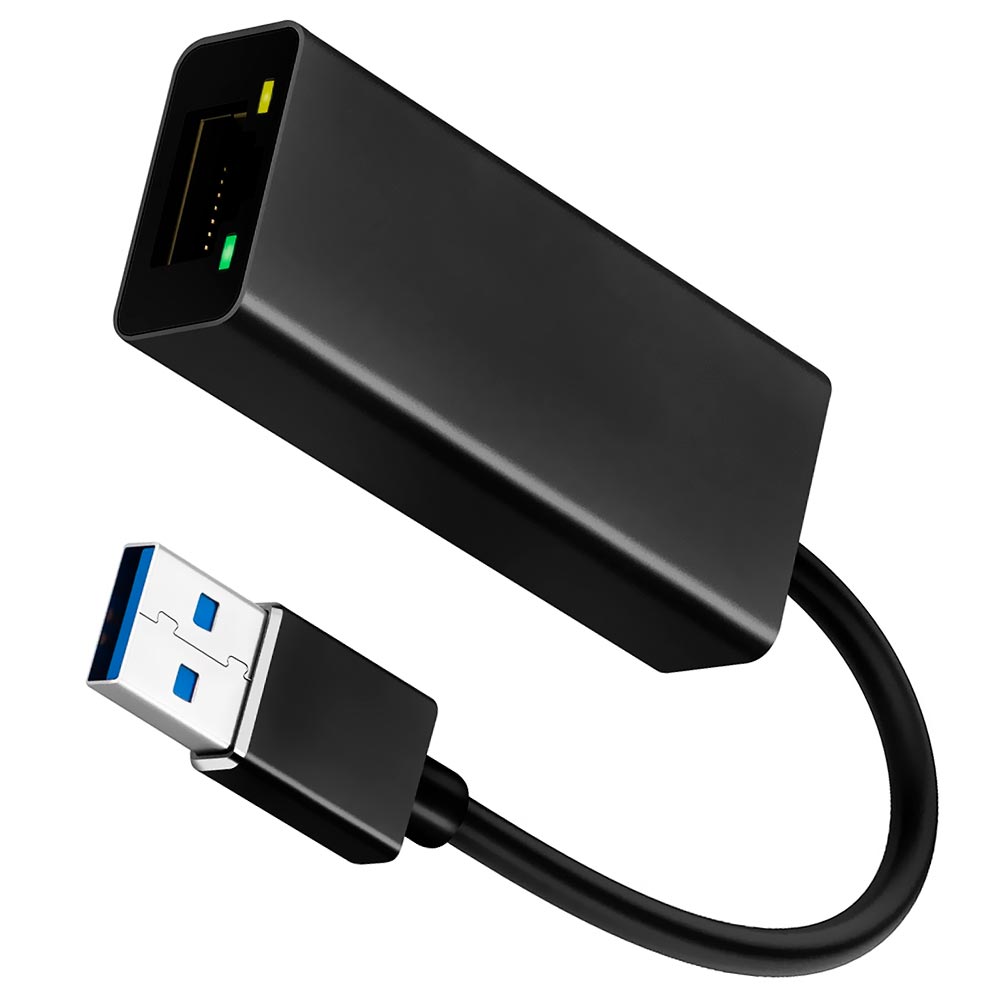 Adaptador de rede USB 3.0 para RJ45 / 1000Mbps - Preto