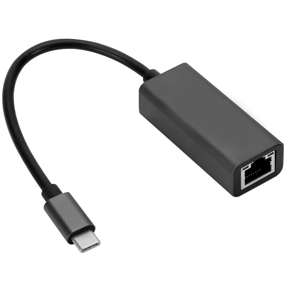 Cabo Adaptador Type-C Macho para RJ45 (1000 Mbps) - Gigabit