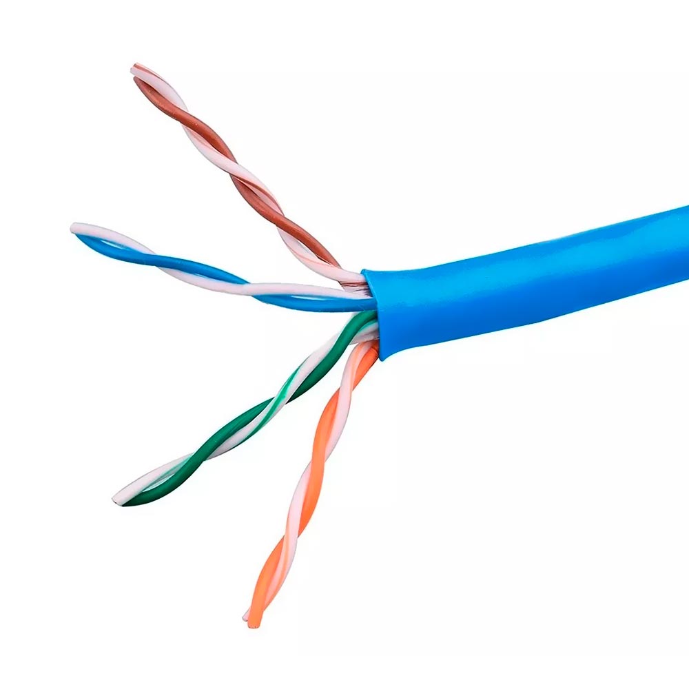 Cabo de Rede UTP CAT5E 305M - Azul Premiun 24AWG 100% Cobre