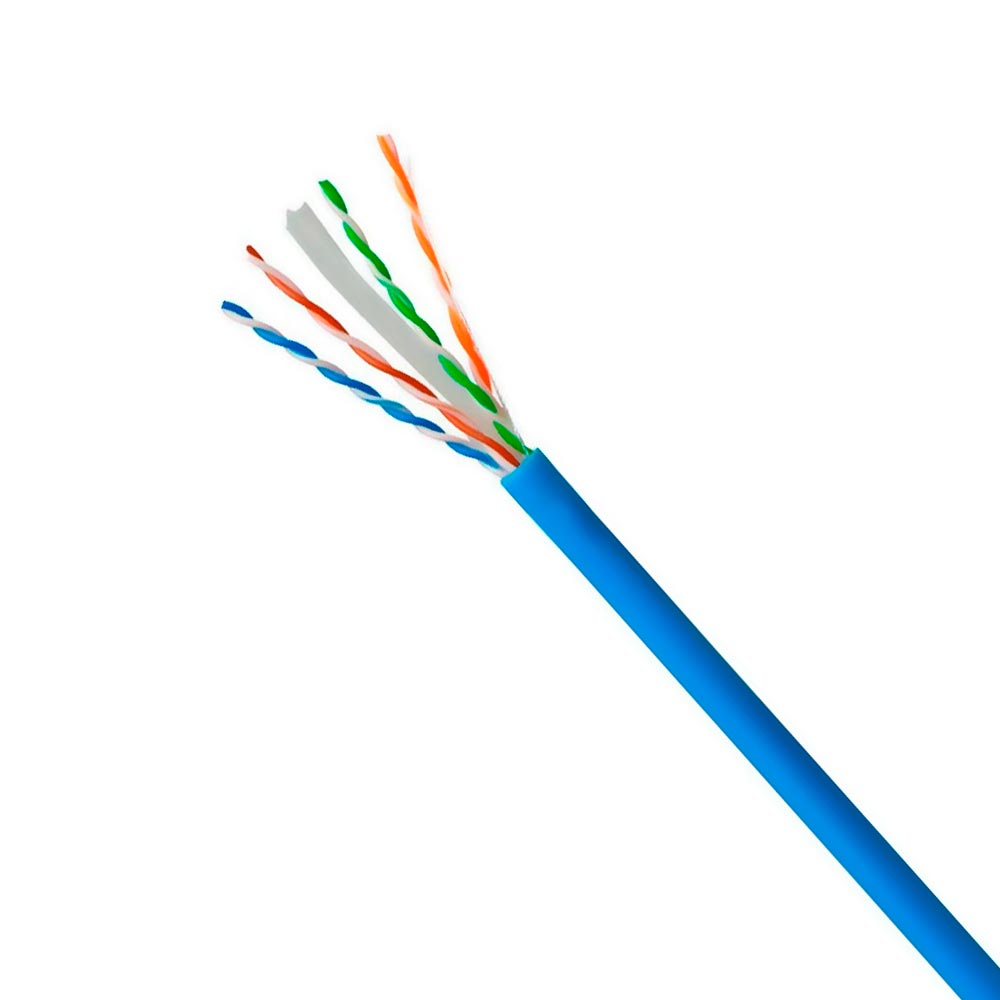 Cabo de Rede UTP CAT6 305M - Azul Iuron Owire 24AWG BC 4P 100% Cobre