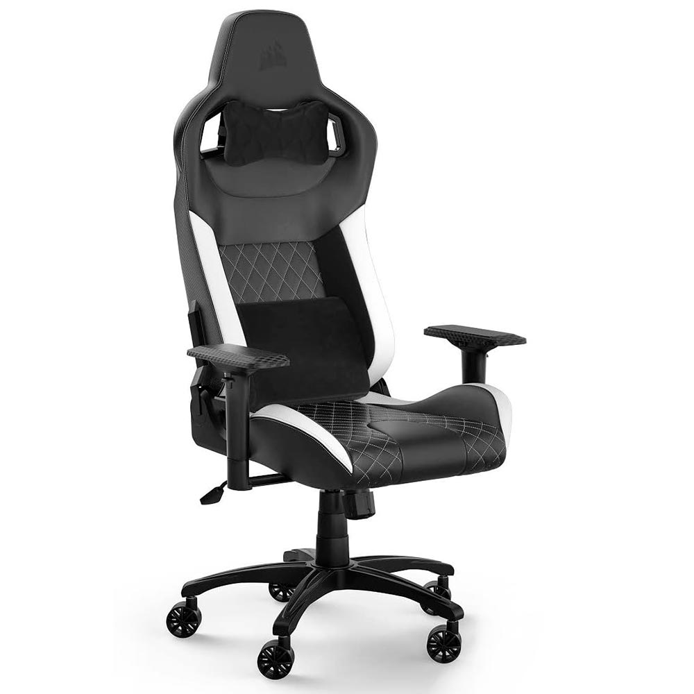 Cadeira Gamer Corsair T1 Race - Preto / Branco (CF-9010060-WW)