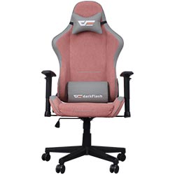 Cadeira Gamer DarkFlash RC400 - Rosa / Cinza
