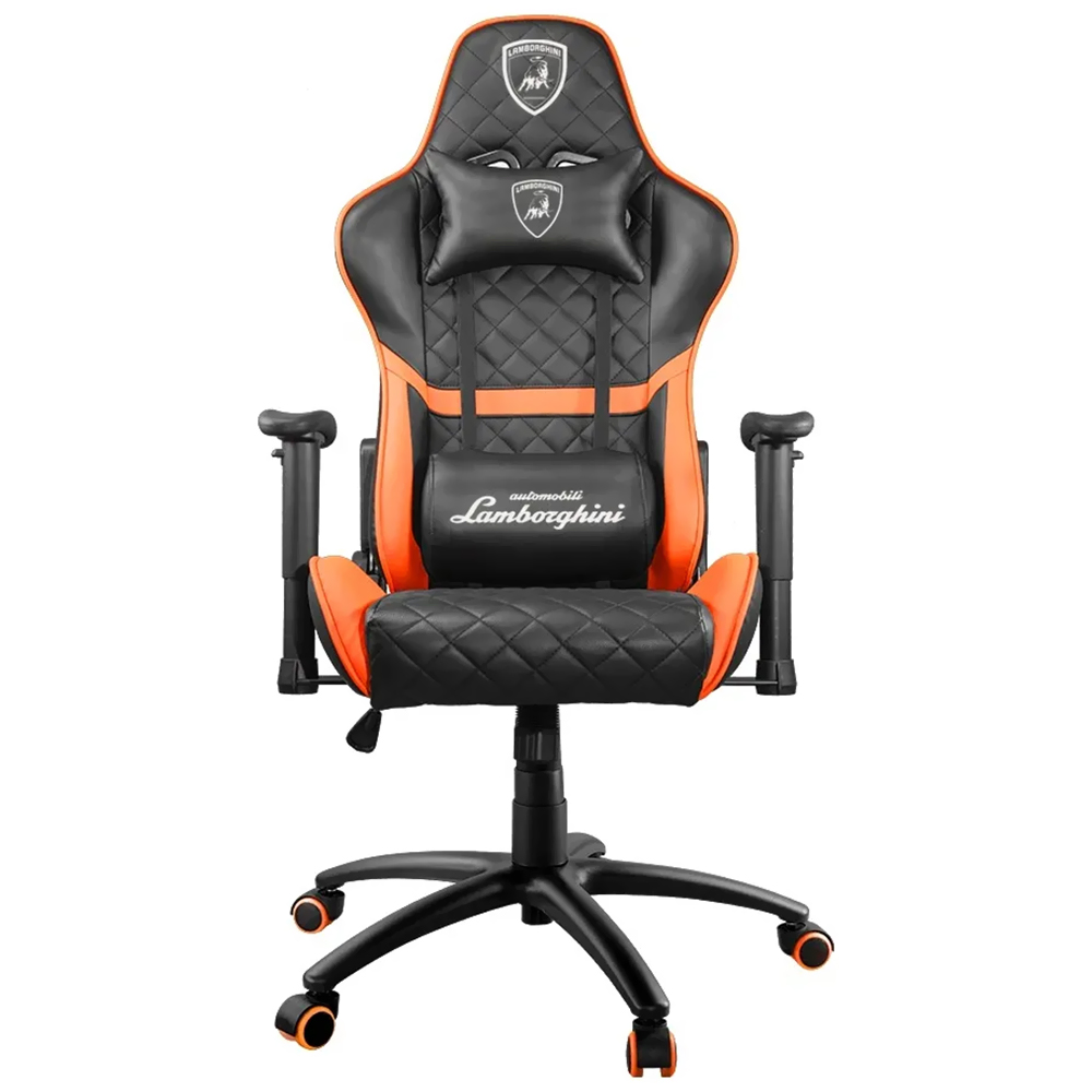 Cadeira Gamer Lamborghini Veneno Noctis LB-GC Nero - Preto / Laranja