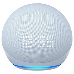Caixa de Som Amazon Echo Dot 5 Geração / Alexa / Relógio / Bluetooth - Azul