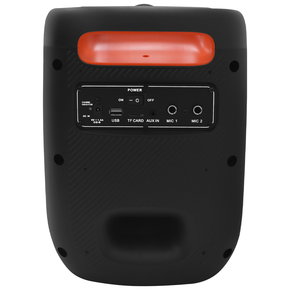 Caixa de Som Ecopower EP-1965 6.5" LED / Bluetooth / AUX / FM / TF / Recarregável - Preto