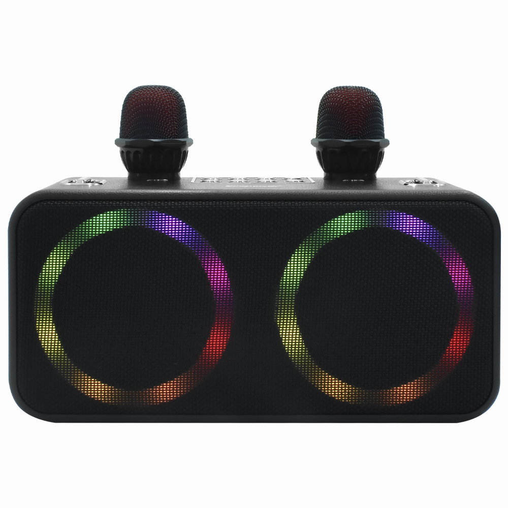 Caixa de Som Ecopower EP-2354 LED / Bluetooth / Karaoke - Preto