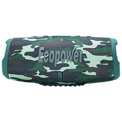 Caixa de Som Ecopower EP-2501 Bluetooth / USB / Aux / FM / TF - Camuflado Verde
