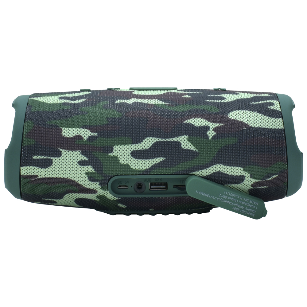 Caixa de Som Ecopower EP-2501 Bluetooth / USB / Aux / FM / TF - Camuflado Verde