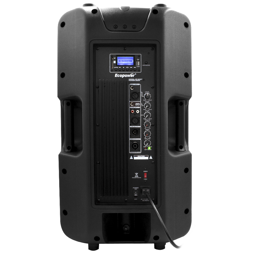 Caixa de Som Ecopower EP-S307B Bluetooth / USB / FM / SD / Bivolt - Preto