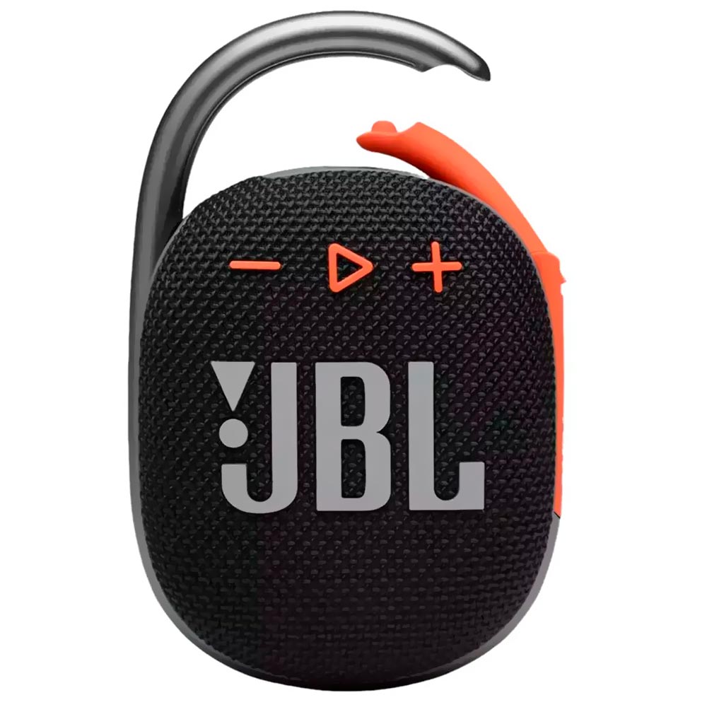 Caixa de Som JBL Clip 4 Bluetooth - Preto / Laranja