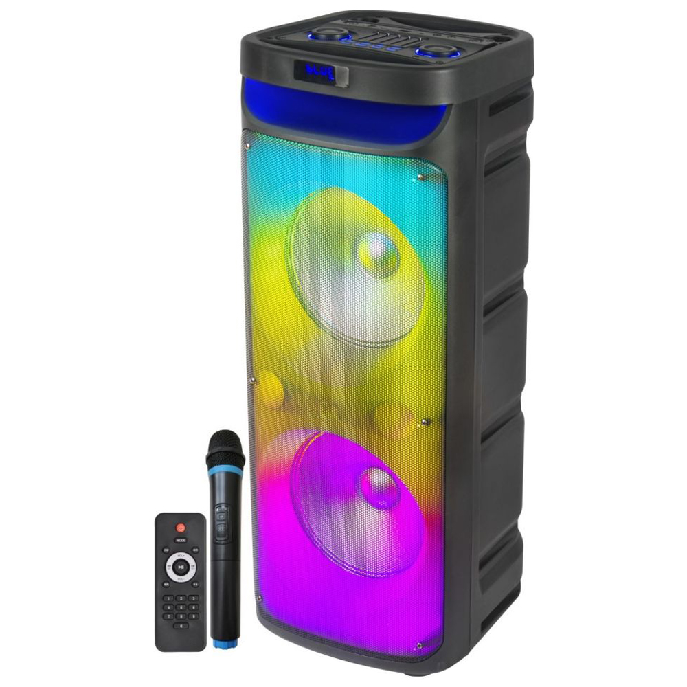 Caixa de Som Kolav F2102 LED RGB Bluetooth / USB / TF / Aux / 10" - Preto